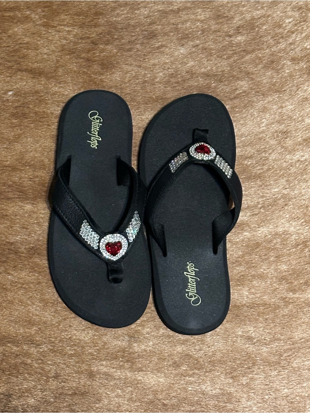 NWT GlitterFlops  Crystal and Comfort Flip Flops